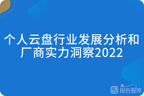 2022国内个人网盘市场份额，个人云盘行业分析报告